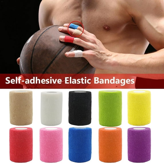Homerr Elastic Self adhesive Bandage Multi color Bandage 4 Pack Elastic Self adhesive Wrap Bandage Comfortable Breathable First Aid Cohesive Sports Bandage