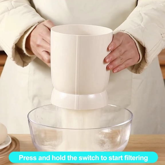 Homerr Electric Sifter Large Capacity Sifter Electric Sifter for Baking - Large Capacity, Battery Operated for Flour and Powder Sifting