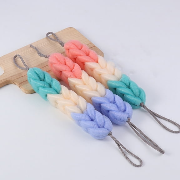 Homerr Exfoliating Loofah Net Bath Strap Exfoliating Loofahs Stretchable Super Soft Wear Resistant with Rope Handles