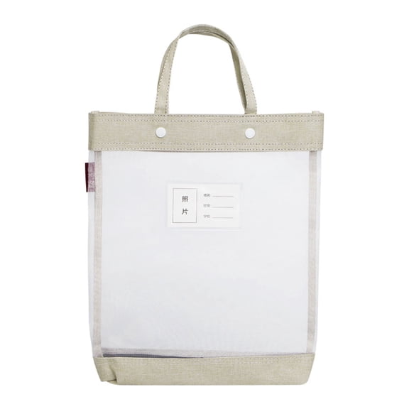 Homerr File Holder Organizer File Holder Carrying Case with Handle Transparent Large Capacity Strong Load-bearing Portable Document Storage Organizer Handheld File Holder