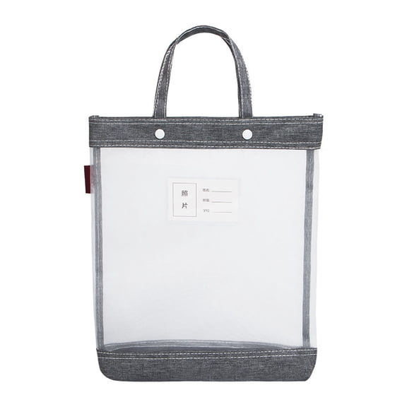 Homerr File Holder Organizer File Holder Carrying Case with Handle Transparent Large Capacity Strong Load-bearing Portable Document Storage Organizer Handheld File Holder