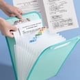 thumbnail image 1 of Homerr Folder Organizer Bag Portable Document Holder Vertical A4 File Organizer 13 Layer Large Capacity Expanding Folder Portable Hand held Storage for 300 Sheets, 1 of 8
