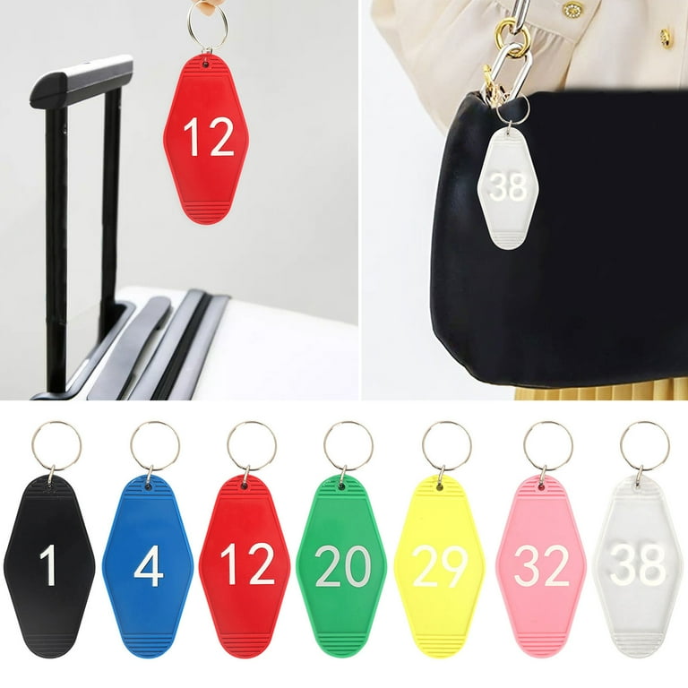 Homerr Key Tags DIY Keychain Vintage Key Tags Set 10 Pcs Fade resistant Keychain Smooth DIY Ornament