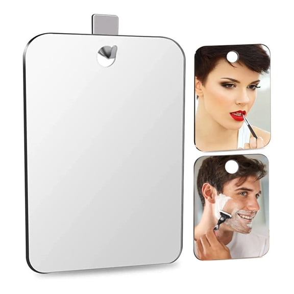 Homerr Makeup Mirror Small Hanging Mirror Bathroom Hanging Mirror with Anti-Fog Feature Suction Cup, Unbreakable