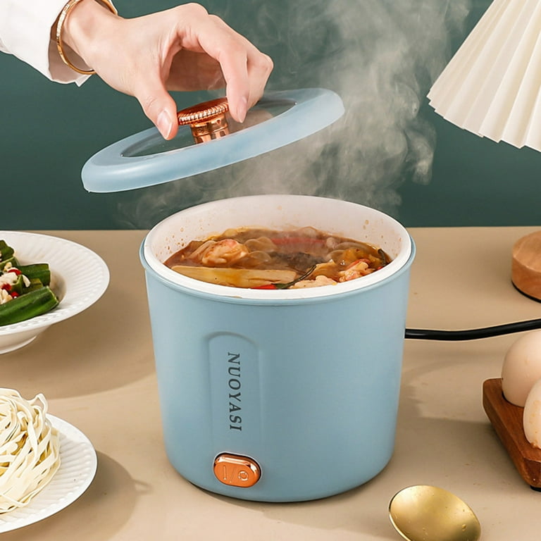 Homerr Mini Electric Cooking Pot Portable Hot Pot Electric Cooking Pot - 1L Mini Ramen Cooker, Over-Heating Protection, US Plug, Ideal for Portable Homerr Mini Electric Cooking Pot Portable Hot Pot Electric Cooking Pot - 1L Mini Ramen Cooker, Over-Heating Protection, US Plug, Ideal for Portable