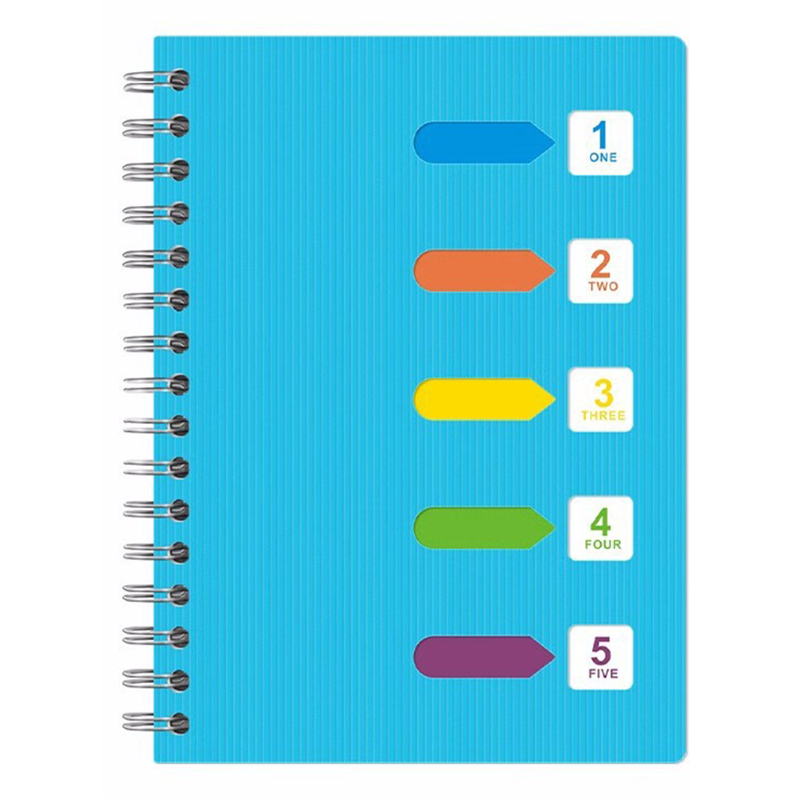 Homerr Notebook Spiral Notebook with Dividers Smooth Writing Premium Thickened Page A5/B5 Coil Ring 5 Subject Notebook Office Supplies Spiral Notebook