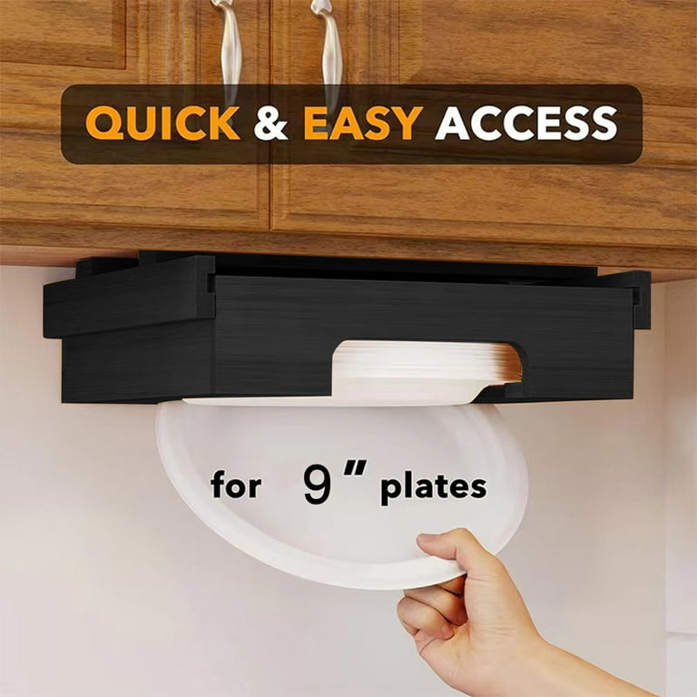 Under the cabinet paper plate holder sale