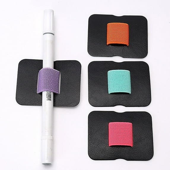 Homerr Pen Holder for Notebooks Pen Holder for Clipboards 4 Pack Ultra Thin Pen Holder Self Adhesive Strong Stickiness No Fall Keep Your Pens Securely Attached Anywhere
