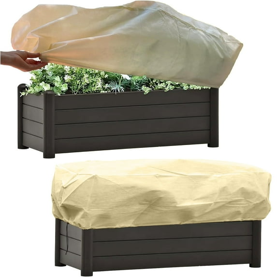 Homerr Planter Box Cover Protective Cover for Rectangular Flower Box Rectangular Planter Box Protector Flower Box Cover for Patio Yard Balcony Windowsill