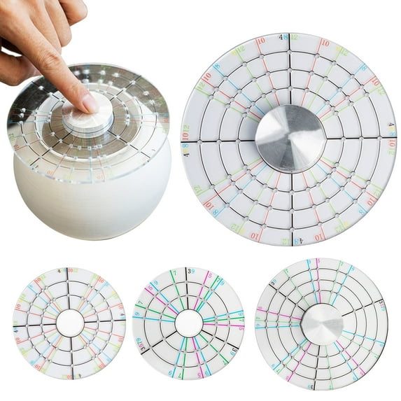 Homerr Pottery Trimming Tool Pottery Wheel Accessory Pottery Trimming Spinner Tool Ceramic Disc Wheel Trim Clay Tools | Easy to Use Colorful Scale Design DIY Pottery
