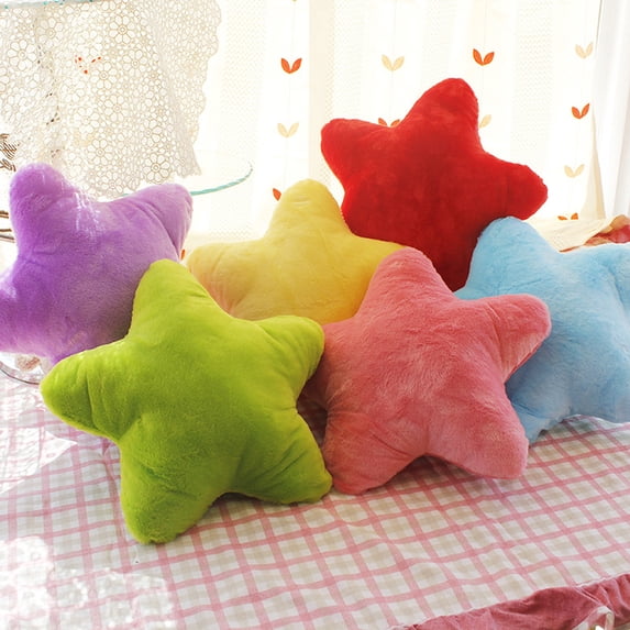 Homerr Star-shaped Pillow Furry Heart Pillow Fluffy Star-Shaped Cushion - Soft, Furry Design with Vibrant Color, Ideal for Home Decoration