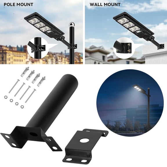 Homerr Street Light Pole Mounting Bracket Solar Street Light Mounting Bracket Solar Streetlight Pole Bracket - Rustproof, Heavy-Duty for Outdoor Use