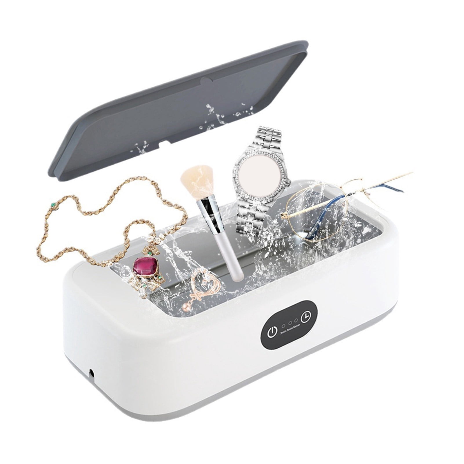 Homerr Ultrasonic Cleaning Machine Ultrasonic Cleaner Ultrasonic Jewelry Cleaner 360-Degree Deep Cleaning, Low Noise, EU Plug