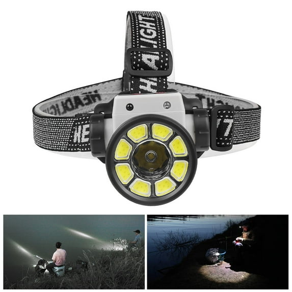 Homerr Waterproof Fishing Lamp Waterproof Flashlight Waterproof Fishing Lamp Super Bright LED, Adjustable, Ideal for Camping or Fishing