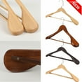 thumbnail image 1 of Homes & Gardens Wood Suit Hangers for Adult,Walnut Finish 44.5x5.5x24cm (G), 1 of 3