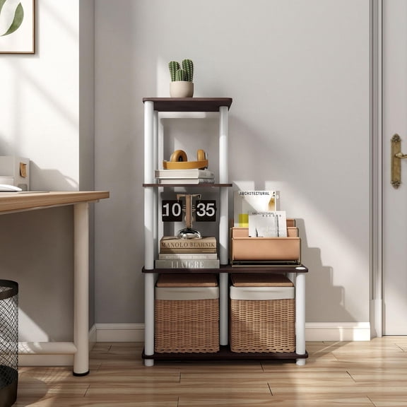 Homes: Inside + Out Apexa Modern 4-Cube Ladder Shelving Units