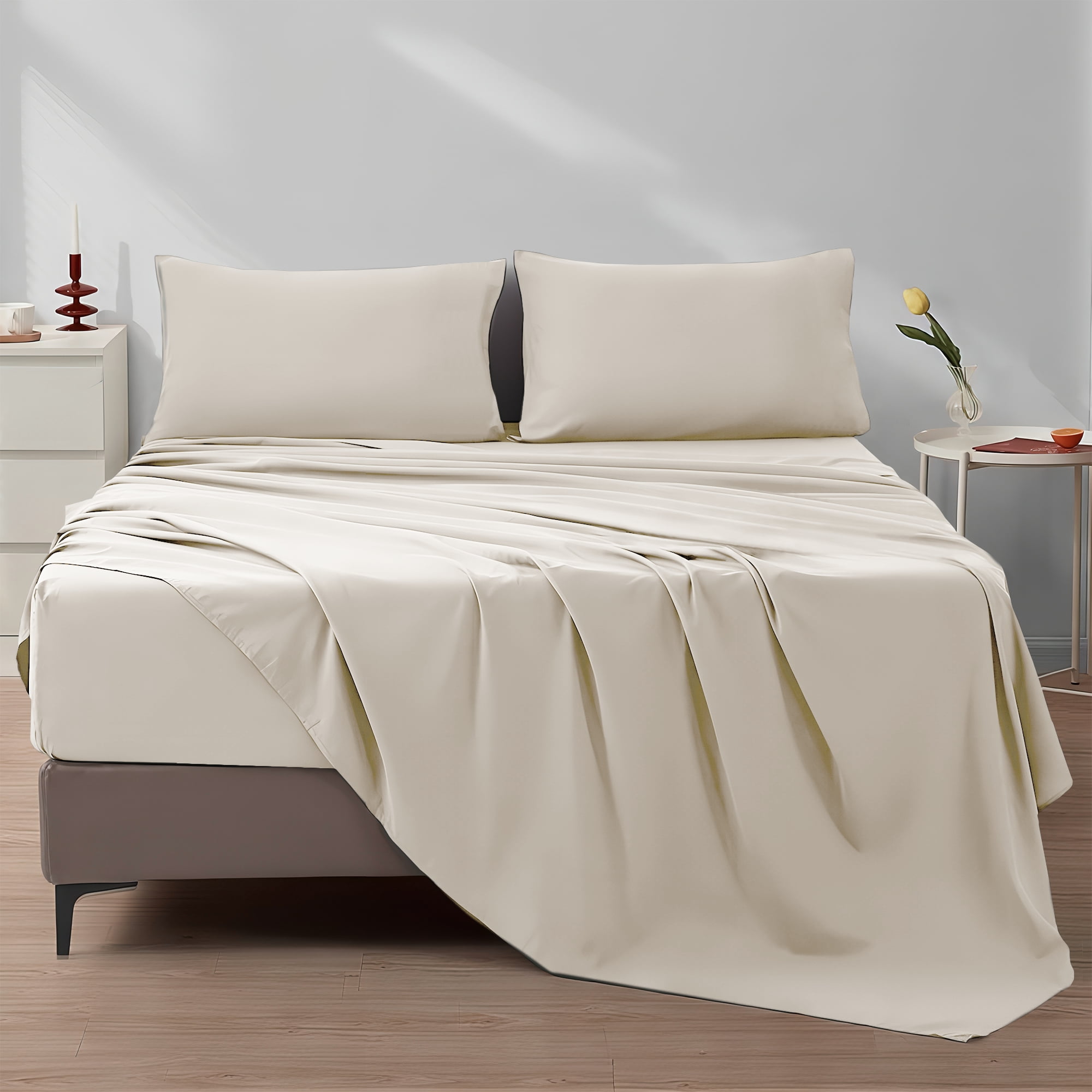 Homes Perception 100 Cotton Jersey Sheet King , 4pcs Jersey Knit