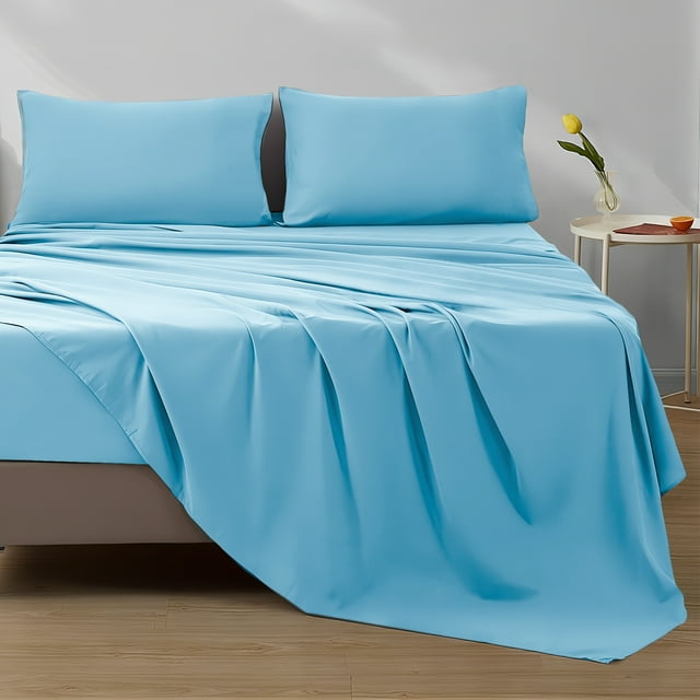 Homes Perception 100 Cotton Jersey Sheets Queen, 4pcs Jersey Knit