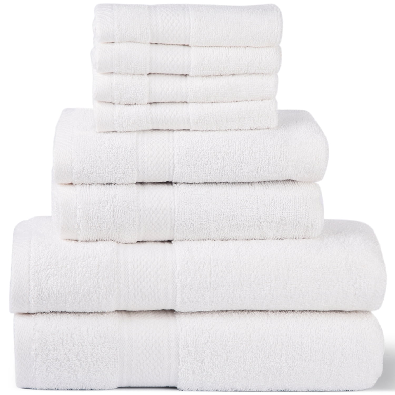 Homes Perception 8 Pack Bath Towels Set | 2 Bath Towels, 2 Hand Towels ...