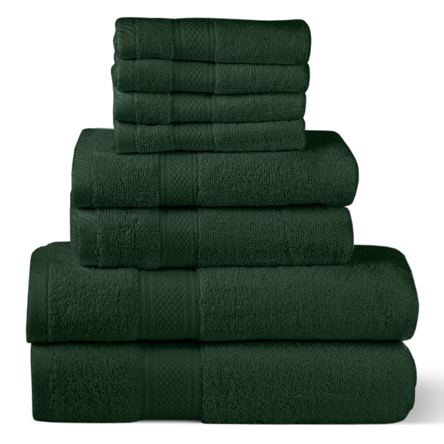 Homes Perception 8 Pack Towels Set 2 Bath Towels, 2 Hand Towels, 4
