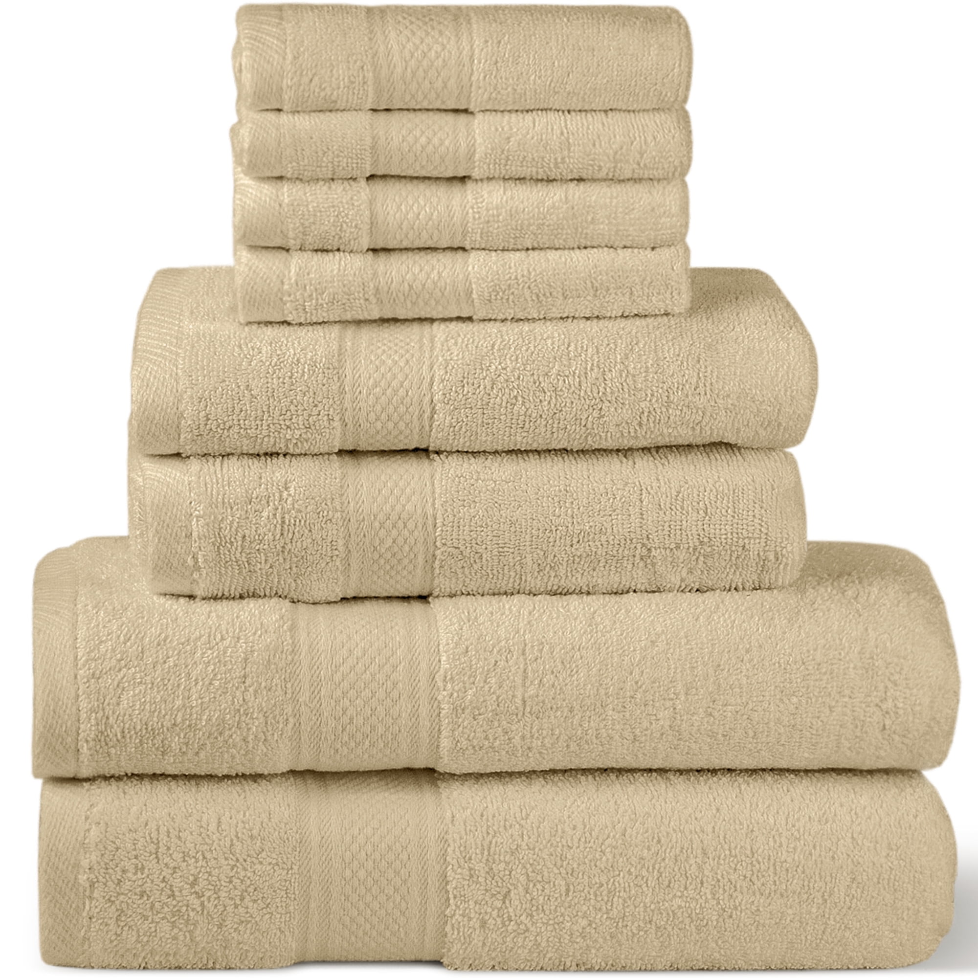 Homes Perception Premium 8 Pack Bath Towel Set 600 GSM 2 Bath Towels