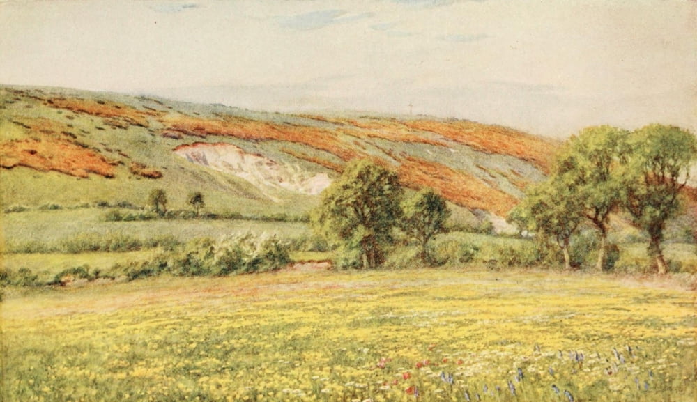 Homes of Tennyson 1905 Farringford Tennysons Down Canvas Art - Helen Allingham (18 x 24)