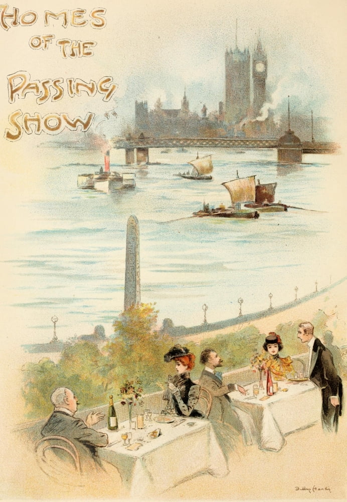 Homes of the Passing Show 1900 London Canvas Art - Dudley Hardy (18 x 24)