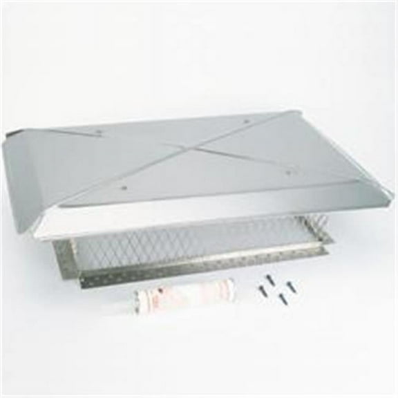 Homesaver 17 Inch x 58 Inch Model E Homesaver Stainless Steel Multi-flue Chimney Top 8 Inch High 3/4 Inch Mesh