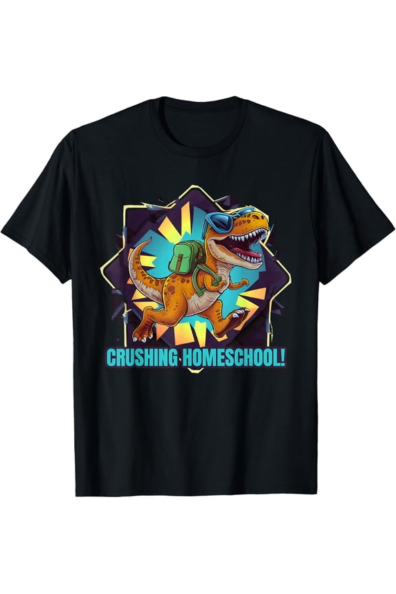 Homeschool Dinosaur First Day of School Adult T-shirt