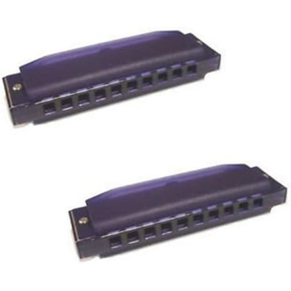 Homeschool Music Supplies (Pre-K/Kindergarten) - Hohner Kids BPA FREE Translucent Harmonica 2 Pack - Purple