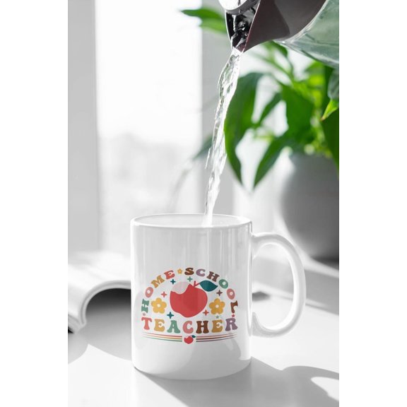 Homeschool TeaC1her Mug Homeschool Mom Gift Colorful TeaC1her Coffee Cup Homeschool Cla1ssroom Mug Cute TeaC1her Gift