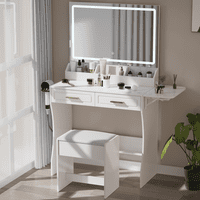 Homesflex Modern White Makeup Vanity Desk for only $125.00