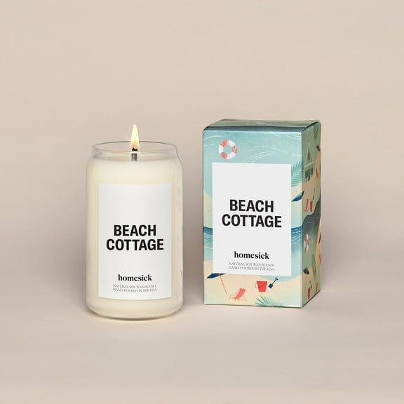 Homesick Premium Scented Candle, Beach Cottage