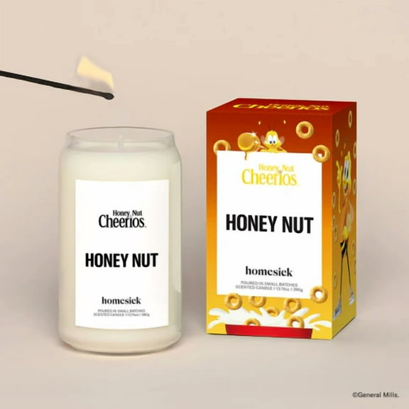 Homesick Premium Scented Candle, Honey Nut Candle, 13.75 oz, 60-80 Hour Burn, Gifts, Soy Blend Candle Home Decor, Wedding Gift