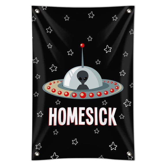 Homesick UFO Alien Funny Home Business Office Sign