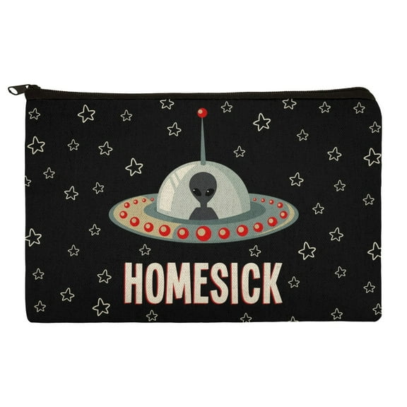 Homesick UFO Alien Funny Makeup Cosmetic Bag Organizer Pouch