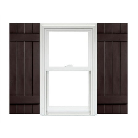 Homeside 4 Board and Batten Joined Vinyl Shutters (1 Pair)