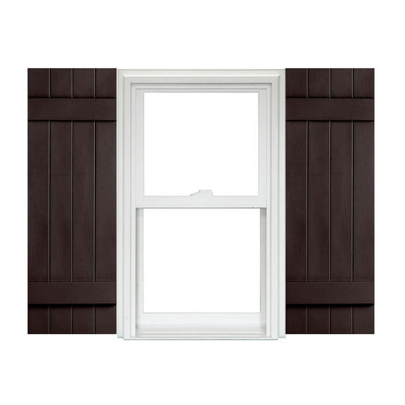 Homeside 4 Board and Batten Joined Vinyl Shutters (1 Pair)