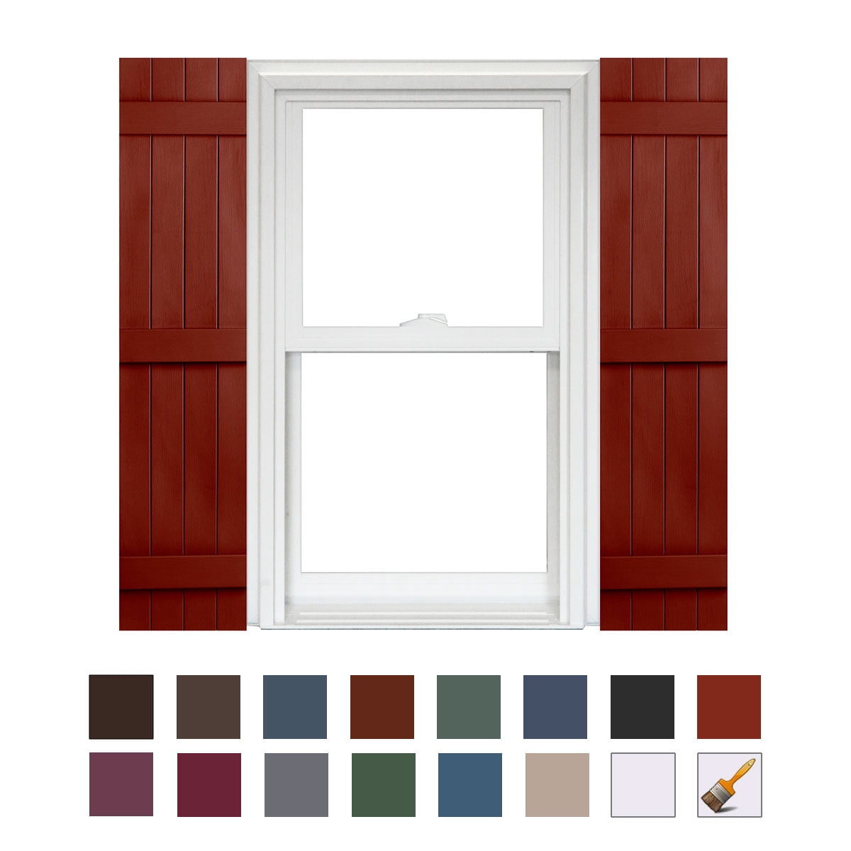 Homeside 4 Board and Batten Joined Vinyl Shutters (1 Pair) In Stock Now