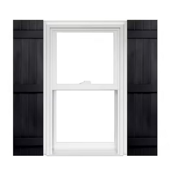 Homeside 4 Board and Batten Joined Vinyl Shutters (1 Pair) In Stock Now