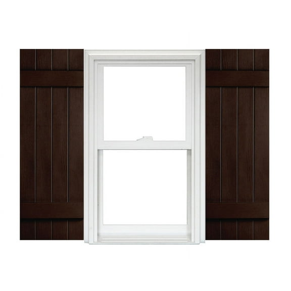 Homeside 4 Board and Batten Joined Vinyl Shutters (1 Pair)