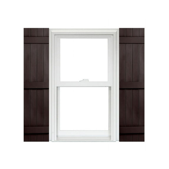 Homeside 4 Board and Batten Joined Vinyl Shutters (1 Pair)