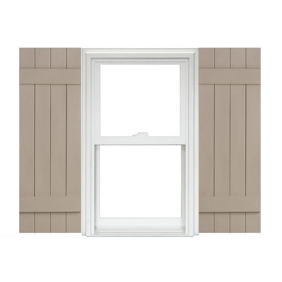 Homeside 4 Board and Batten Joined Vinyl Shutters (1 Pair)