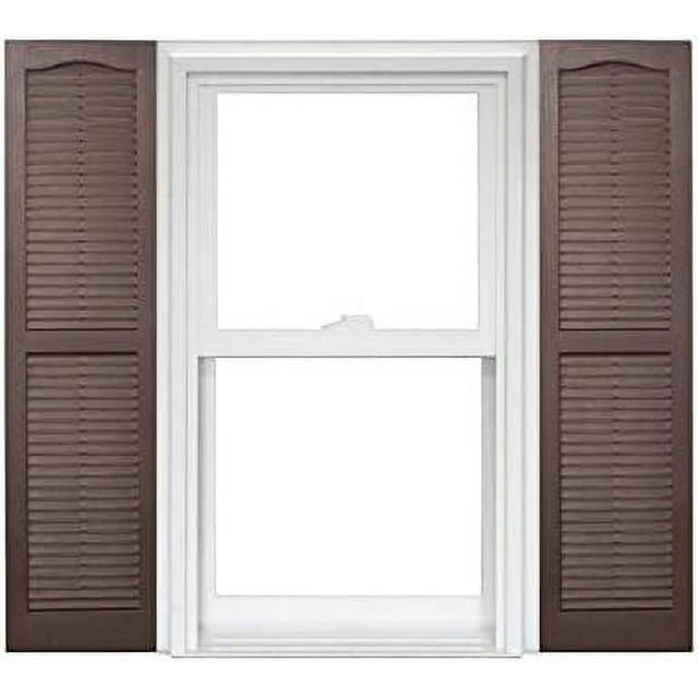 Homeside Open Louver Vinyl Shutters (1 Pair) 141/2in. x 55in. 022