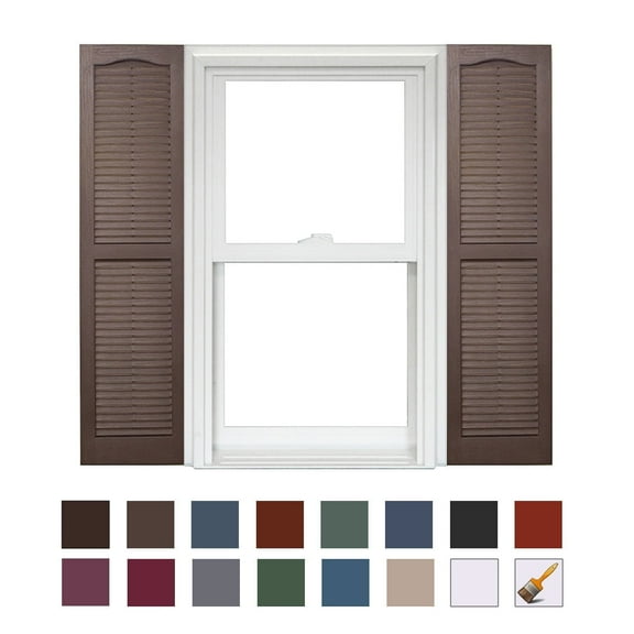Homeside Open Louver Vinyl Shutters (1 Pair)