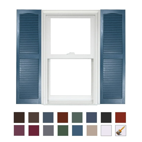 Homeside Open Louver Vinyl Shutters (1 Pair)