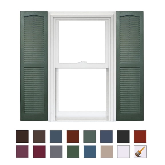 Homeside Open Louver Vinyl Shutters (1 Pair)
