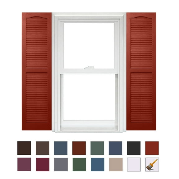 Homeside Open Louver Vinyl Shutters (1 Pair)