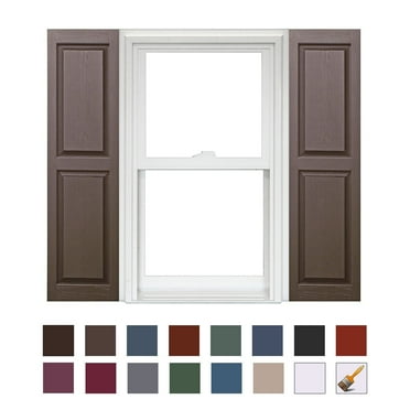 Homeside Raised Panel Vinyl Shutters (1 Pair) In Stock Now