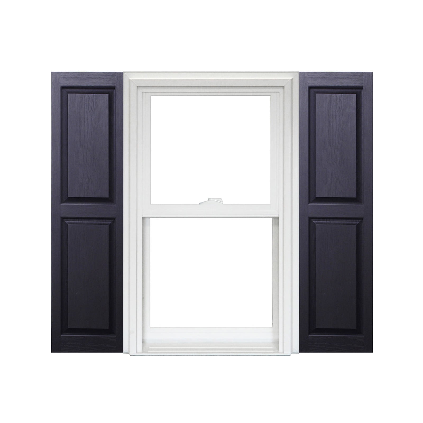 Black Raised Panel Vinyl Shutters 14.5" x 63" Pair